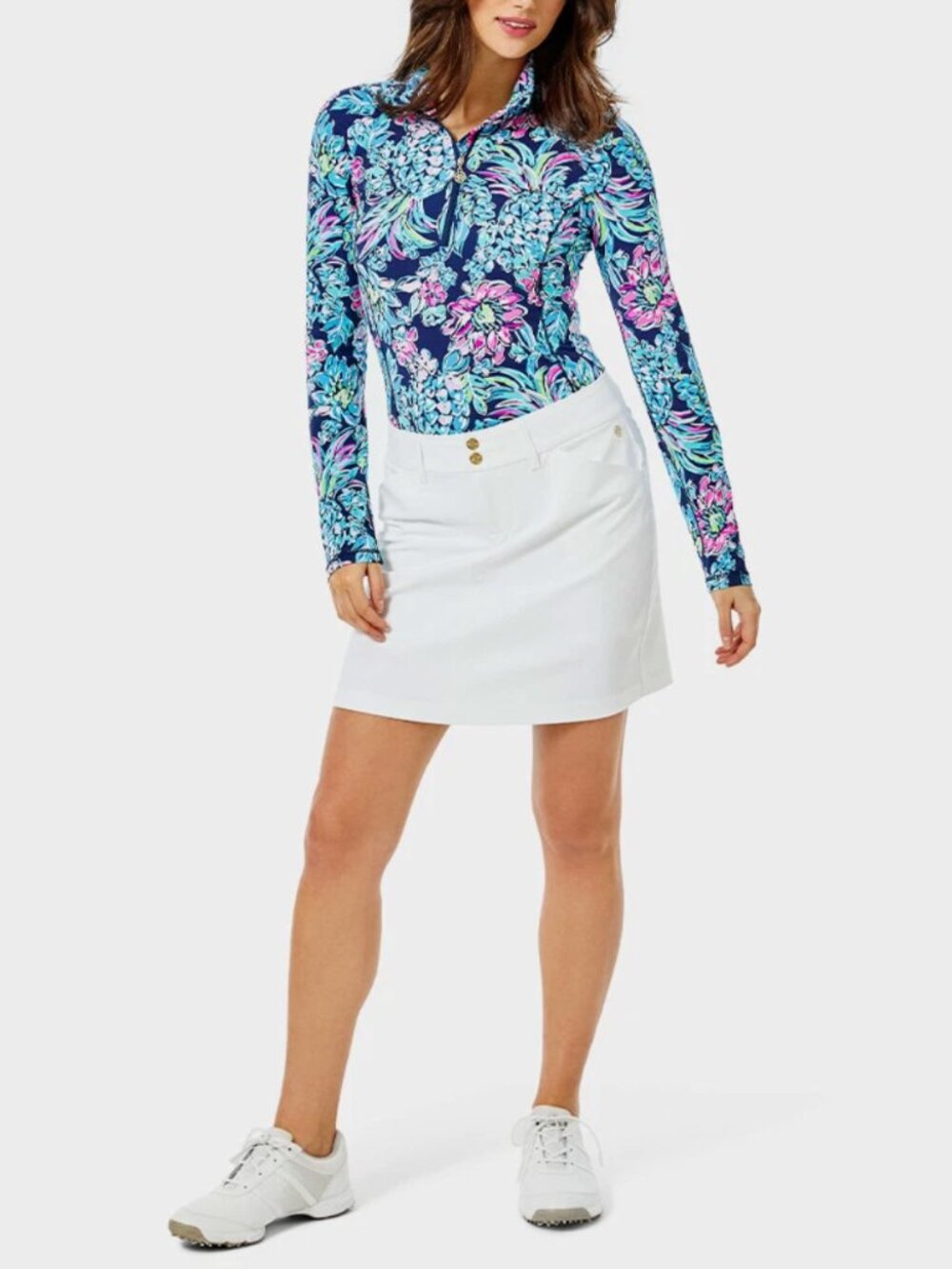 Lilly Pulitzer | Luxletic Sybil Skort in White - Picture 4 of 14